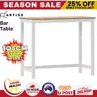 High Bar Table Solid Wood Kitchen Cafe Office Desk Wooden Furniture 108cm