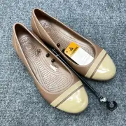 Crocs Cap Toe Flats Womens Size 5 Brown