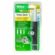 Whitco Black Patio Bolt High security, robust construction, resists attack