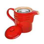Chasseur La Cuisson Oil Dripping Jug With Strainer 450mL Red