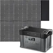 ALLPOWERS Portable Power Station S2000Pro 1451Wh 2400W and 600W Solar Panel, UPS Backup w/ 4* AC Outlets, 2700W AC+DC, Solar Generator MPPT for Outdoor RV Camping Home Use Emergency, 0-100% in 1.5hrs