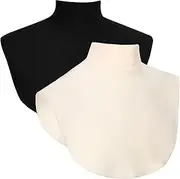 [Cutecrop] Turtleneck Dickey Extra Large Fake Turtleneck Detachable Dickey Collar Cotton Half Mock Turtleneck for Men Women