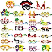27pcs Novelty Carnival Party Glasses Mask, Paper Fancy Party Eyeglasses for Halloween Carnival Costume Accessories Favor, Venice Parade Birthday Mexican Fiesta Glasses Photo Props Supplies