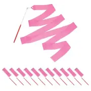Dance Ribbons, 14Pcs 78.7 Inch Gymnastics Streamers for Gifts, Dancing, Pink