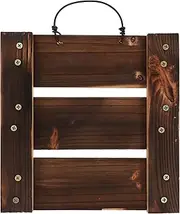 Levemolo Space-Saving Wall Mount Planter Wooden Hanging Planters for Home Staghorn Fern Plant Display 24x24CM Square