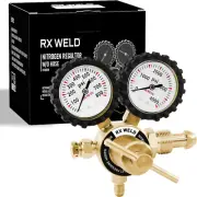 RX WELD Nitrogen Regulator with 0-800 PSI, CGA580 Inlet, Delivery Pressure