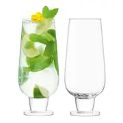 2pc LSA International Mouth-Blown Rum Mixer Drinking Glasses Cups 550ml