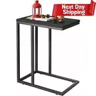 Side Table, C Shaped End Table for Couch, Sofa and Bed, Large Desktop C Table