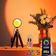 [GlasFlength] Sunset Lamp USB Port Sunlight LED Projector Selfies and Living Room Decoration