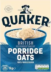 Quaker British Porridge Rolled Oats 1kg (Packing May Vary)