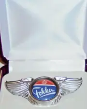 Fokker Aircraft Fighter DR Baron Plane Pilot Crew Wing Jacket Hat Pin Badge BA
