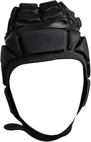 SUPVOX Head Protector Helmet Scrum Cap Rugby Protection Gear er Hat Protective Headgear Black Nylon