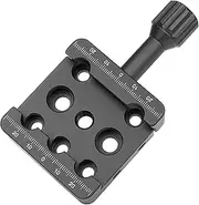 [Yueoct] Telescope Dovetail Saddle Clamp Tripod Adapter Mount for Vixen Style Dovetail Plate, Support Drop-in Mounting, with M6 M8 Countersunk Bores for OTA Equatorial Head