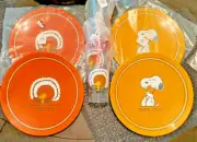 Pottery Barn Snoopy Peanuts holiday Thanksgiving plate + CUP Disney party SET 8