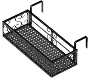 Hanging Flower Planter Pot Balcony Railing Holder Railing Hanging Flower Stand Metal Planters style 2