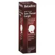 Betadine Ready to Use Sore Throat Gargle 120mL