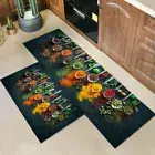 GUBIYU Cooking Herbs Spices Kitchen Rugs Kitchen Mat Bath Rug Floor Door Mats No