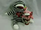2 Love Pink Sock Prisoner Monkeys and Heart Mug Valentines Day Gift Set for Her