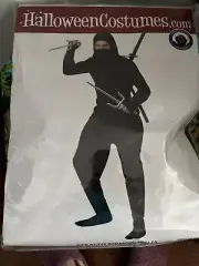Stealth Shinobi Ninja Halloween Costume in black, Size Medium