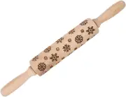 Garneck 1Pc Printed Rolling Pin Christmas Rolling for Baking Christmas Engrav...
