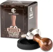 MARC CROUCH WOODEN ESPESSO TAMPER 51MM SET WITH MAT & STAINLE