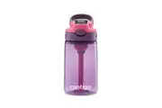 Contigo Kids Autospout 414ml Water Bottle w Straw Drink Container Purple Punch