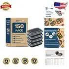 Bulk 150 TIYA 38 oz Microwavable Food Containers - Reusable & Dishwasher Safe