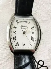 Picard & Cie Men's Wrist Watch, pearl white background, Roman numerals