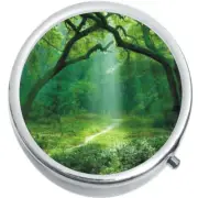 Forest Trees Grass Medicine Vitamin Pill Box