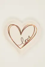 White Heart Shaped Trinket Dish
