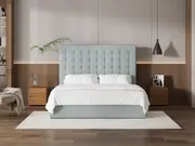 My Style Buttoned Headboard & Drawer Base - King / Duckegg / Gas Lift Base