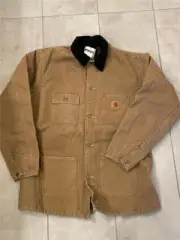 New Carhartt Men's Sandstone Chore Coat - Blanket Lined L-Tall Light Brown C02