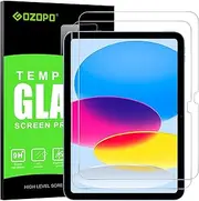 GOZOPO [2-Pack] Screen Protector for iPad 10th Generation (2022) 10.9-inch, [Scratch Resistant ] Tempered Glass Film for iPad 10th Gen (2022 Release)