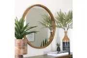 TINA 95cm Dark Solid Wood Mirror by One Six Eight London