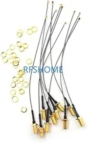 Rfcoms Extension Cord UFL to SMA Jack Female WiFi Pigtail Cable IPX, 5Pcs U.fl/IPEX Cable Mini PCI to SMA Female Low Loss Coax. Cable (20CM)