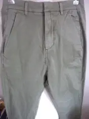 BNWT Decjuba Khaki Green Cameron Drop Crotch Chino Pants
