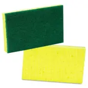 Scotch-Brite Scrubbing Sponge 3-3/5"x6-1/10" Medium-Duty Yellow/Green Case of 10
