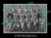 OLD 8x6 HISTORIC PHOTO OF WWII RAAF THE No 32 WIRELESS OPERATORS c1940
