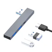 Usb Male To Usb 2.0+3.0+C Female Adapter Gray