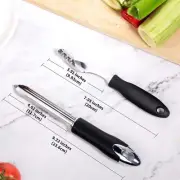 2 Pieces Jalepeno Pepper Corer Seed Remover Tool with Rubber Handle
