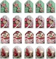 Magicamente Carta Set of 20 Christmas labels in 4 different designs, packed in individual blisters, cardboard 230 g/m, made in Italy, motif: