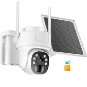 4G LTE Cellular Solar Security Cameras Wireless Outdoor, No WiFi Security Cam...