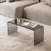 Small Nesting Coffee Table, 2 Ways to Use, Side End Table for Small Space, Rectangular Center Tables for Living Room, Home Office (Color : Smoke Gray)