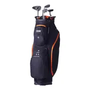 Golf Cart Bag with 14 Way Organizer Divider Top, 36” 13 Pockets Premium Cart Bag, Durable 600D Polyester Fabric Golf Bags with Handles & Dust Cover & Detachable Straps for Men & Women, Black &