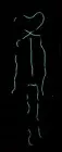 Hsctek Light Up Halloween Stick Figure Costume Adult XL Unisex W/ Rave Glasses