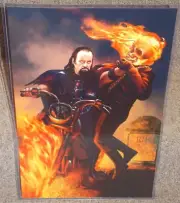 Undertaker vs Ghost Rider Glossy Art Print 11 x 17 In Hard Plastic Sleeve