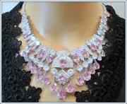 Luxury italian jewelry pink kunzite Gemstone Necklaces Charms 18k gold filled