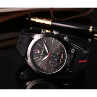 在飛比找Yahoo!奇摩拍賣優惠-現貨：速發Maserati/瑪莎拉蒂 經典三圈三眼 汽車手錶