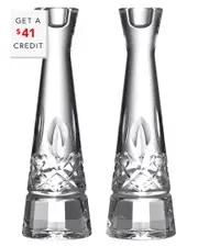 Waterford Set of 2 Lismore 10in Round Candlesticks with $41 Credit