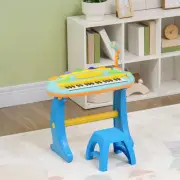 Kids Piano Keyboard, 37 Keys Piano for Kids with Microphone, Stool